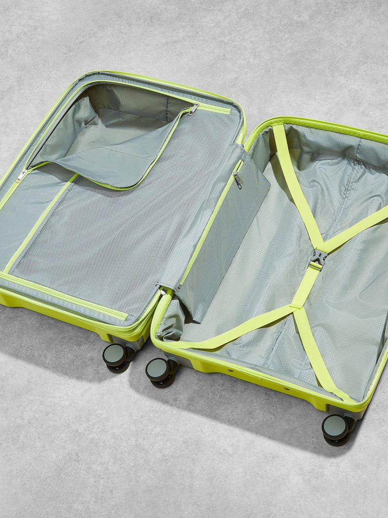 Rock Tulum suitcase set lime 3 piece, imported from the UK
