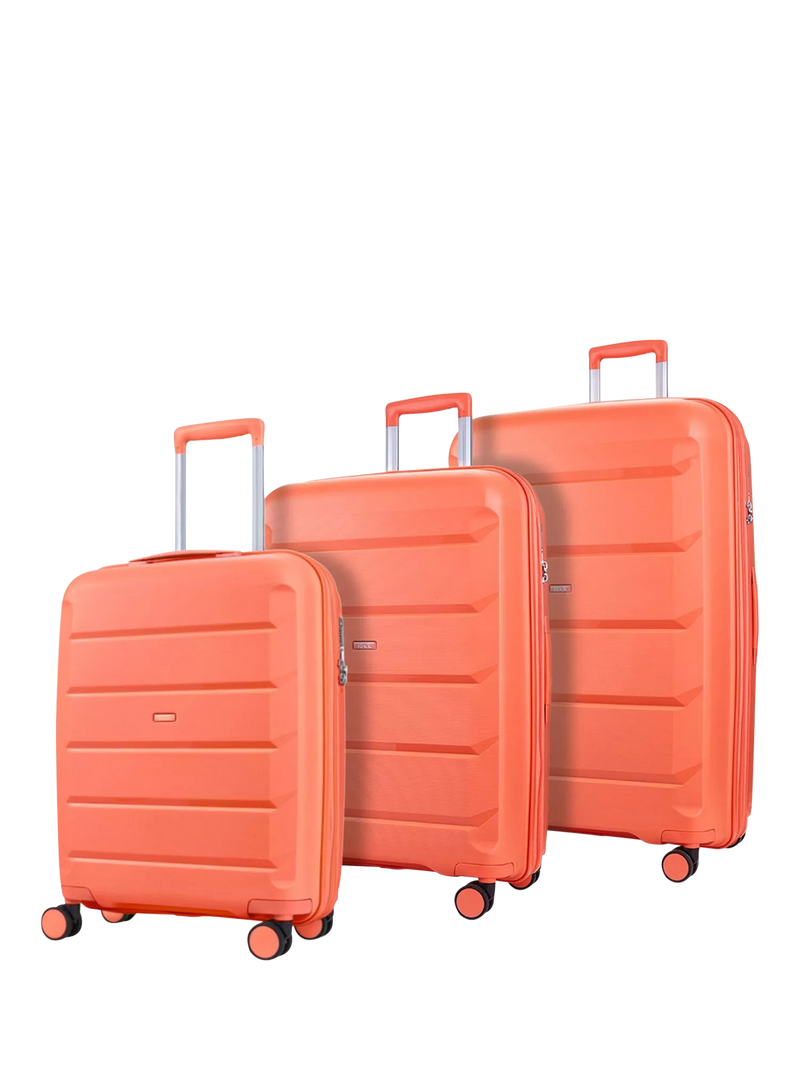 Rock expandable suitcase set peach 3 piece - British product