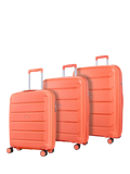 Rock expandable suitcase set peach 3 piece - British product