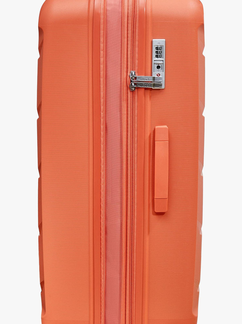 Rock expandable suitcase set peach 3 piece - British product
