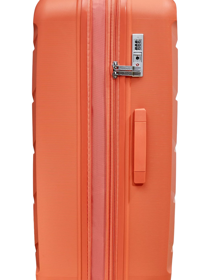 Rock expandable suitcase set peach 3 piece - British product