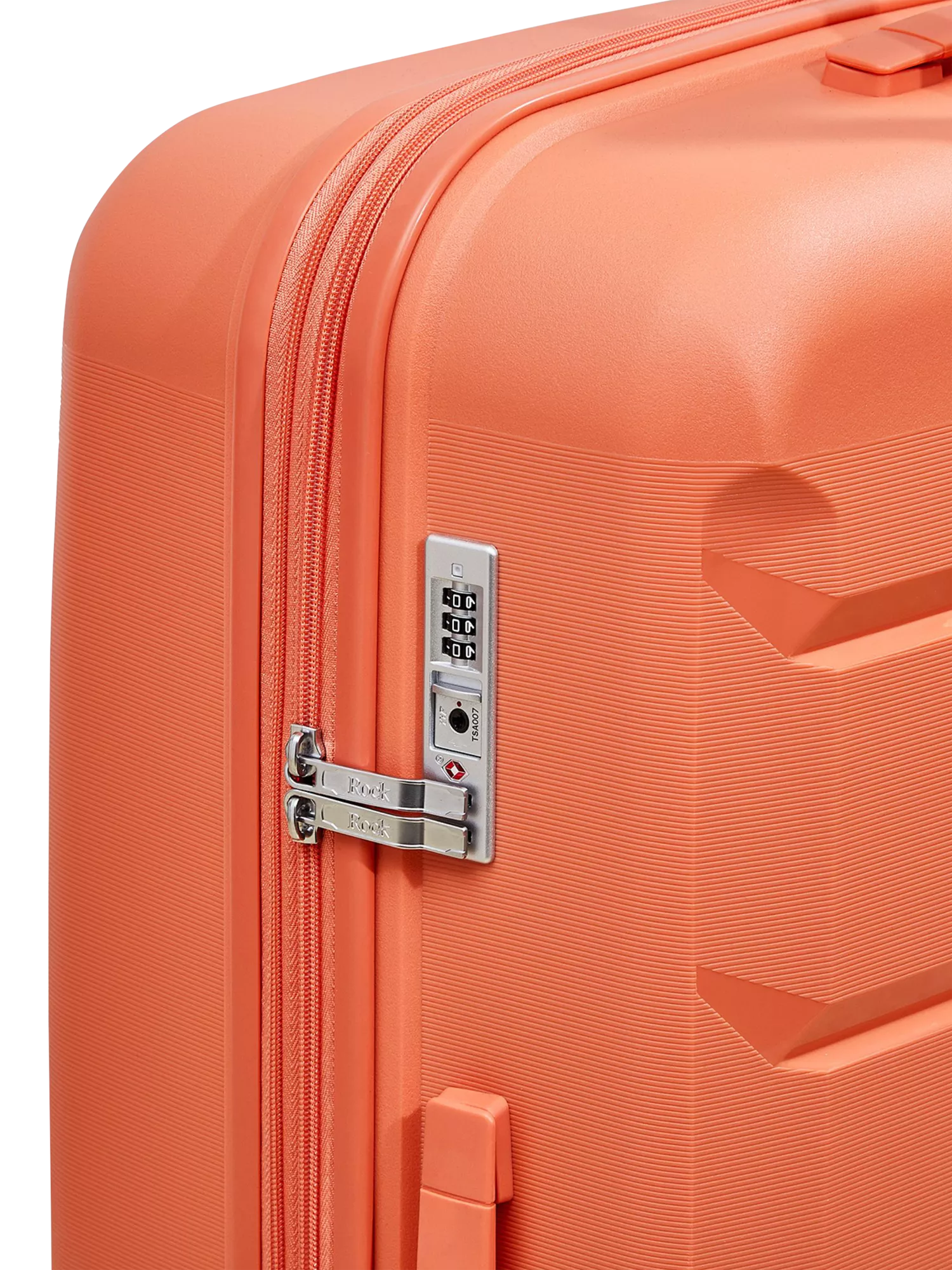 Rock expandable suitcase set peach 3 piece - British product