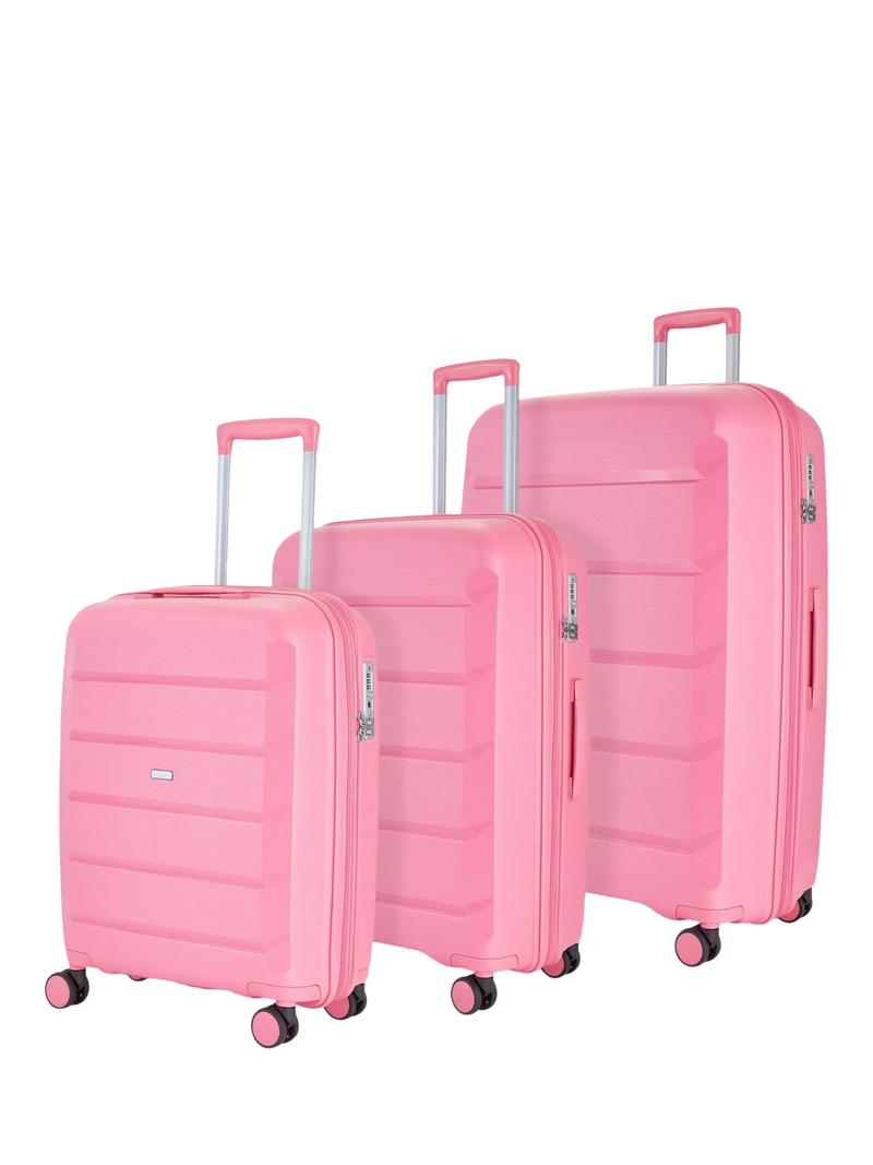Rock Tulum 8-Wheel Expandable Suitcase Set, 3 Piece