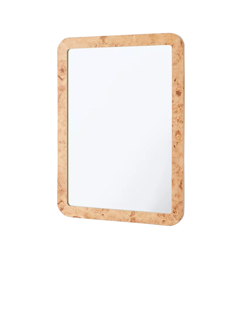 West Elm wall mirror burled wood oak effect 102x77cm, UK version