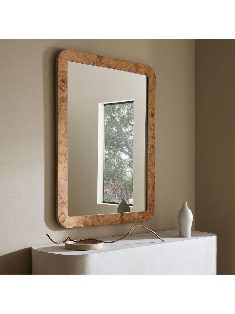 West Elm wall mirror burled wood oak effect 102x77cm, UK version