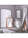West Elm wall mirror burled wood oak effect 102x77cm, UK version
