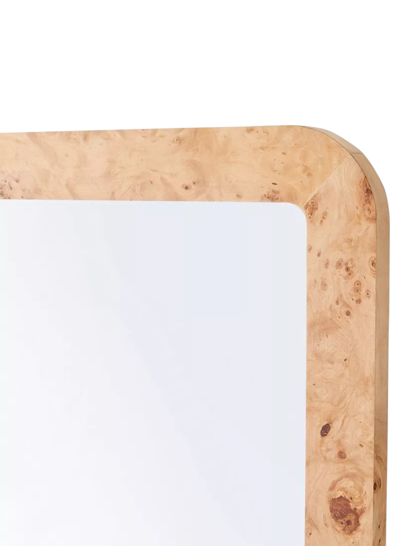 West Elm wall mirror burled wood oak effect 102x77cm, UK version