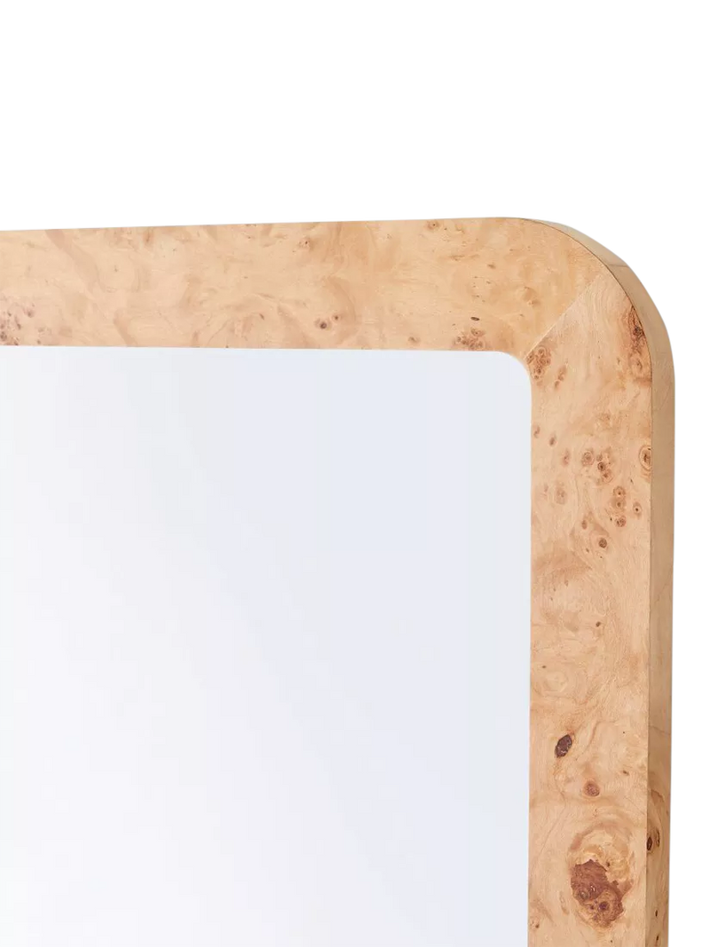 West Elm wall mirror burled wood oak effect 102x77cm, UK version