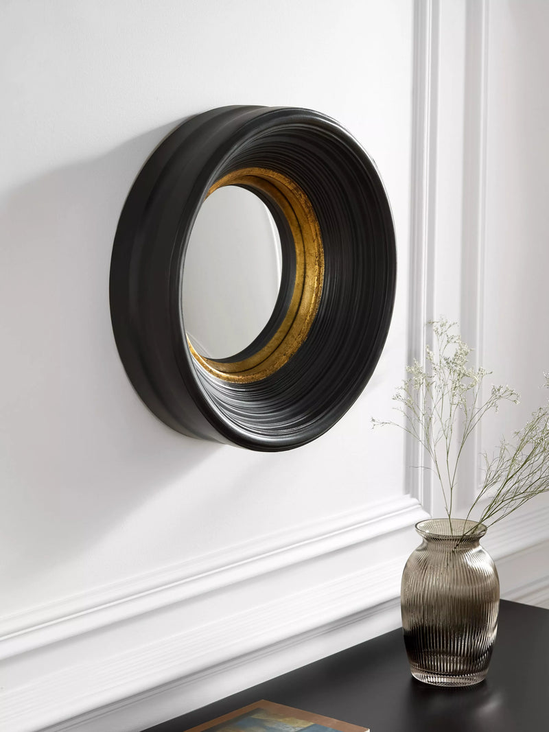 John Lewis round convex wall mirror black 40cm, UK version