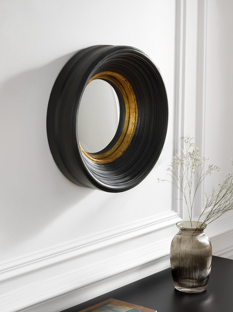 John Lewis round convex wall mirror black 40cm, UK version