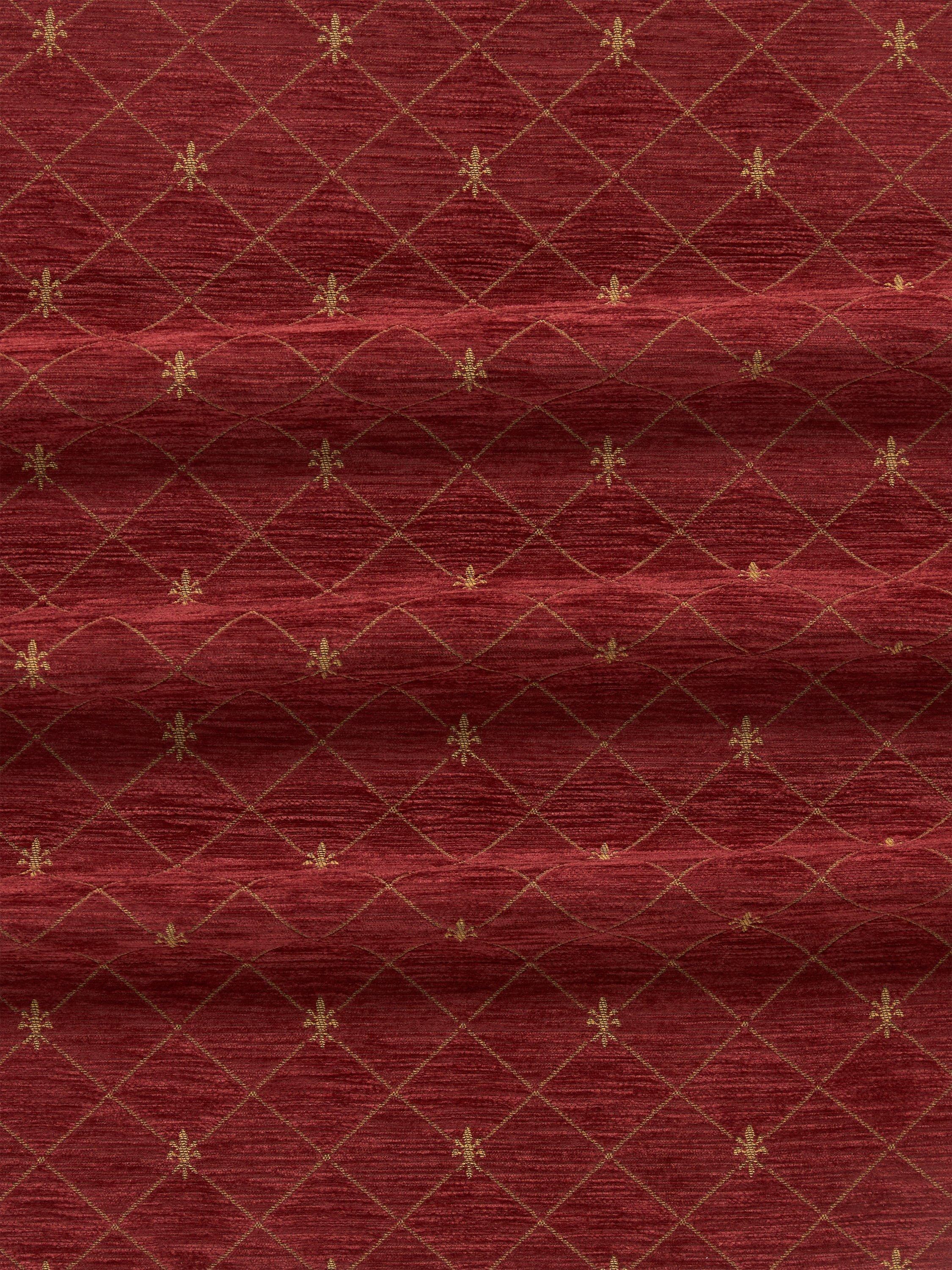 John Lewis Regal woven fabric claret - British product