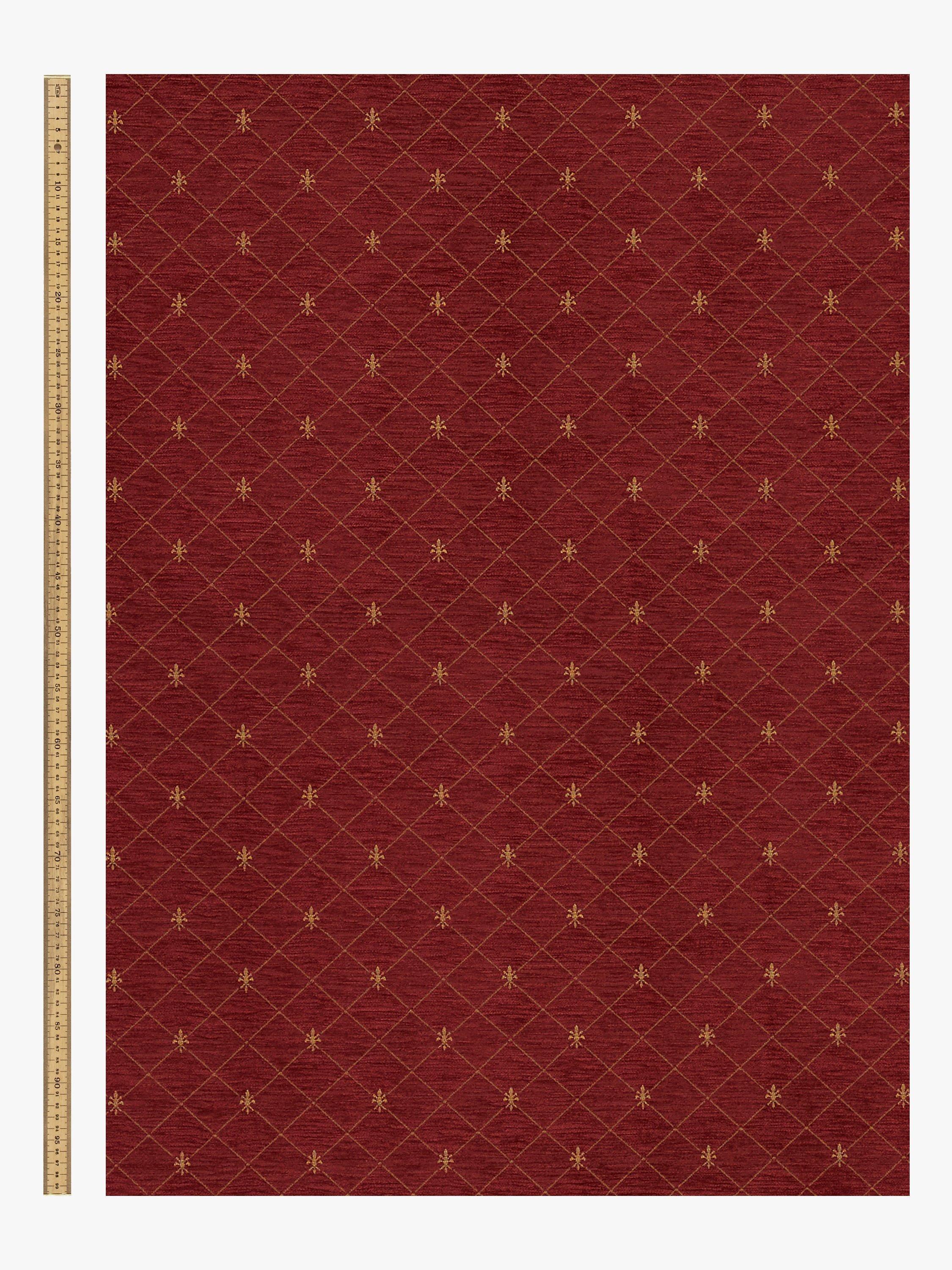 John Lewis Regal woven fabric claret - British product