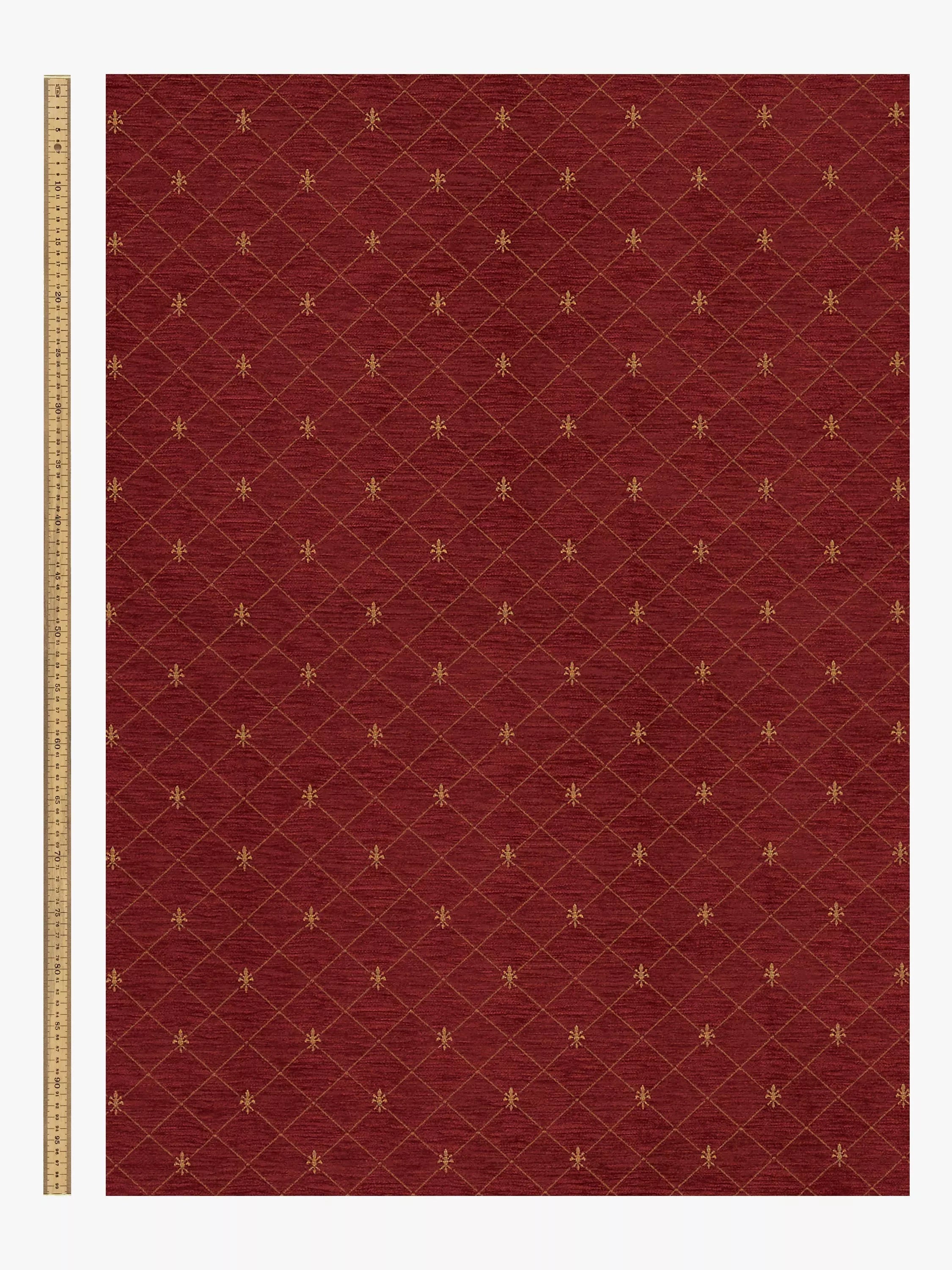 John Lewis Regal woven fabric claret - British product