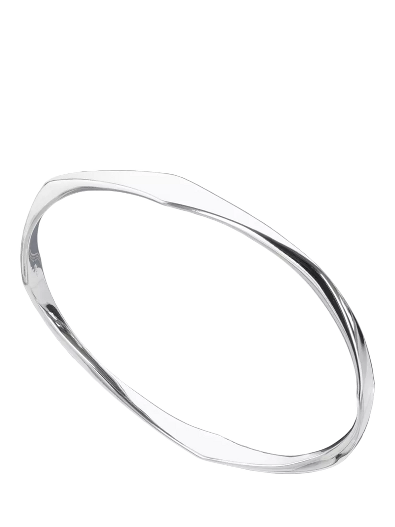 Nina B slim four-sided bangle in silver - British product