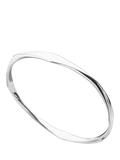 Nina B slim four-sided bangle in silver - British product