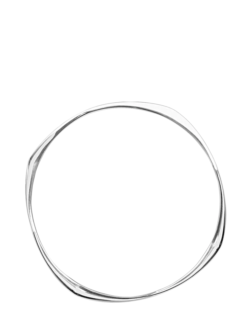 Nina B slim four-sided bangle in silver - British product