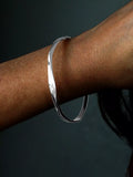 Nina B slim four-sided bangle in silver - British product