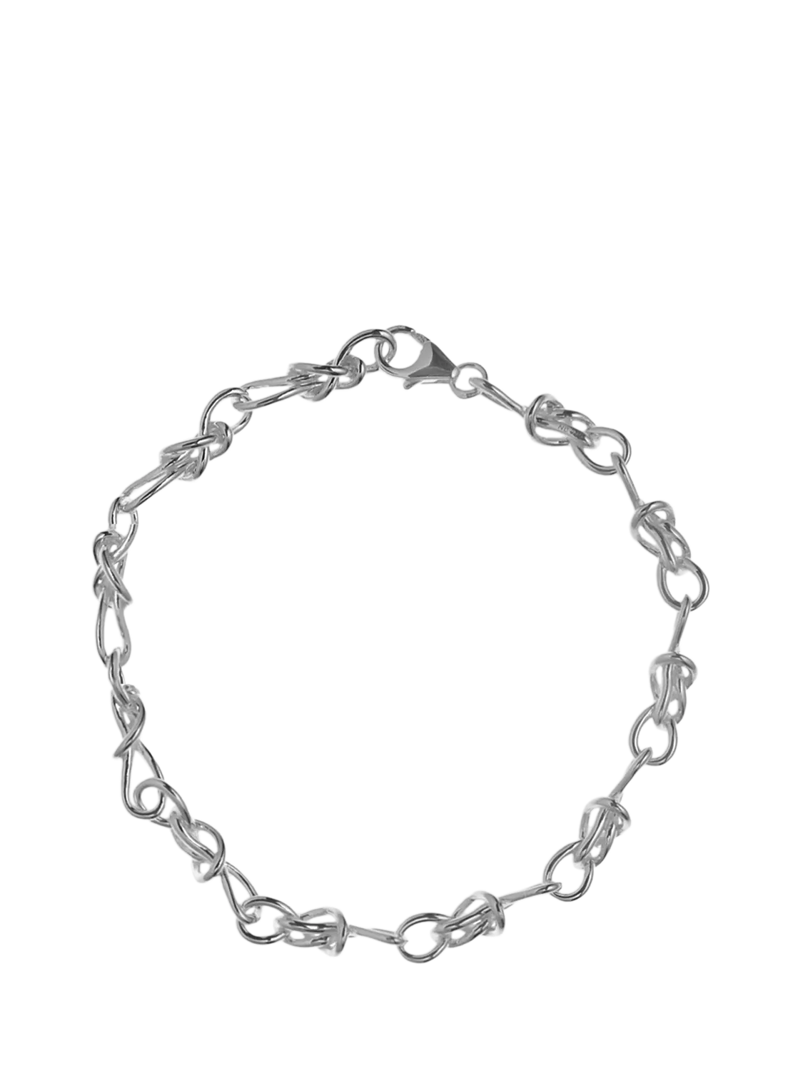 Nina B Bowline Link Bracelet Sterling Silver 20cm - British product