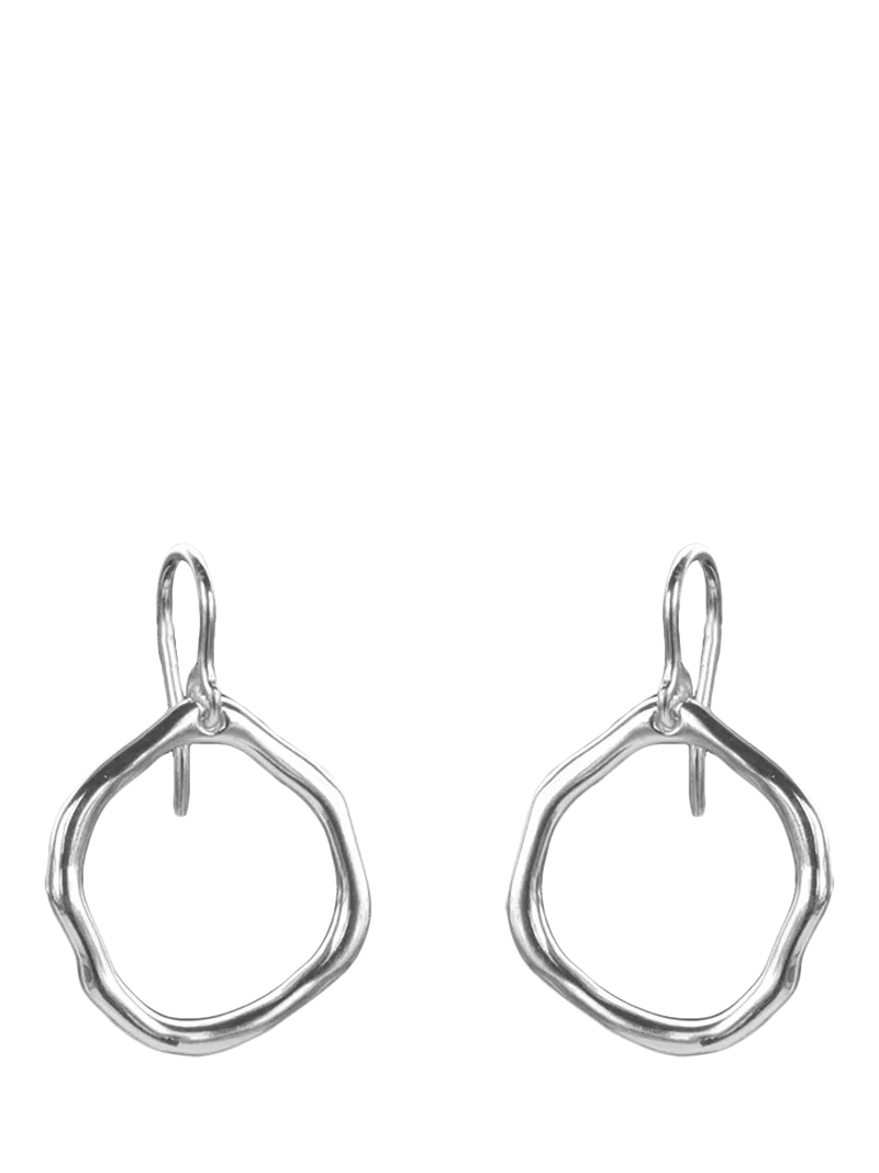 Nina B rugged circle drop earrings 3cm, imported from the UK