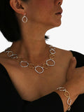 Nina B rugged circle drop earrings 3cm, imported from the UK