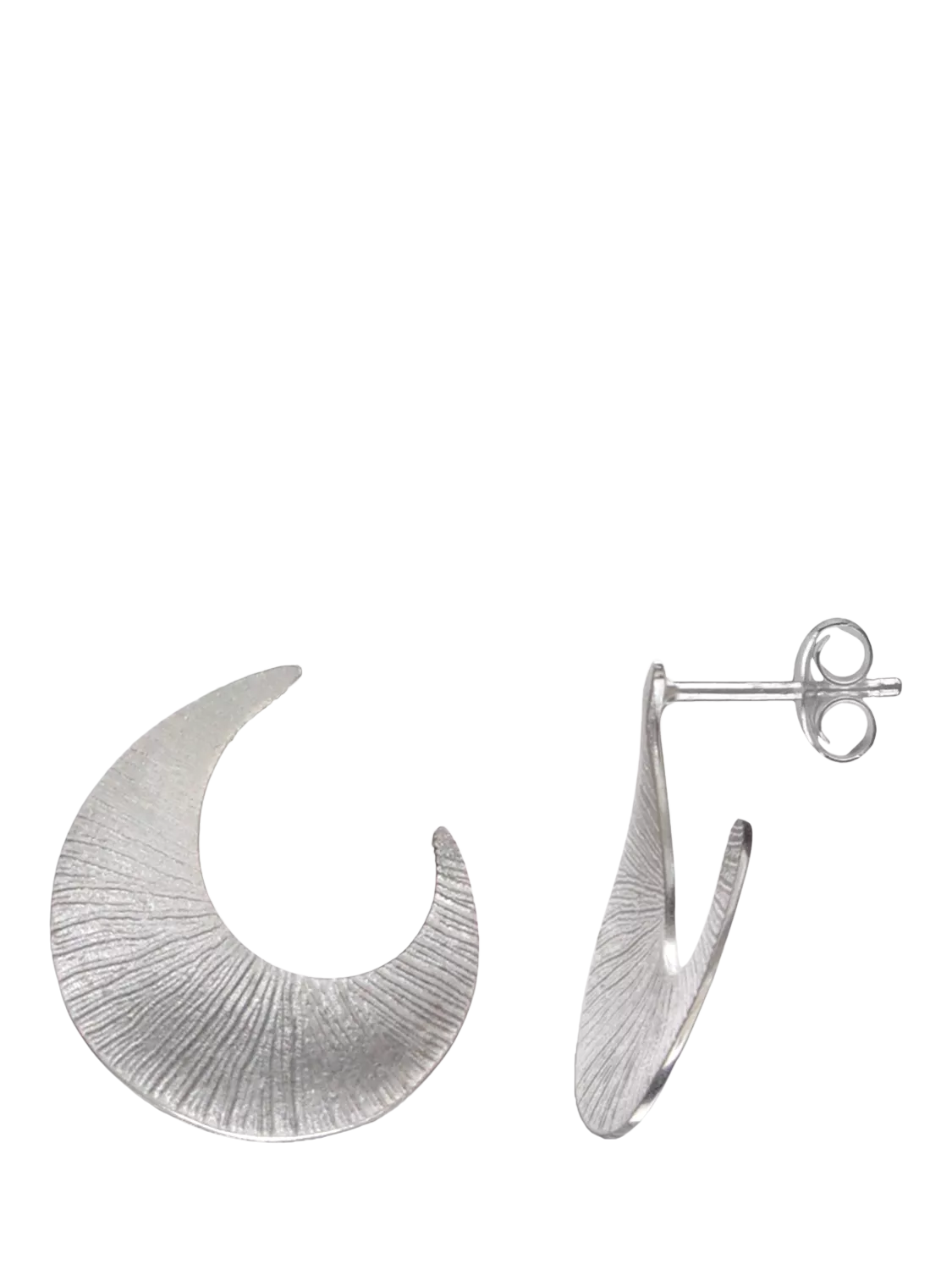 Nina B fluted hoop earrings sterling silver - British product