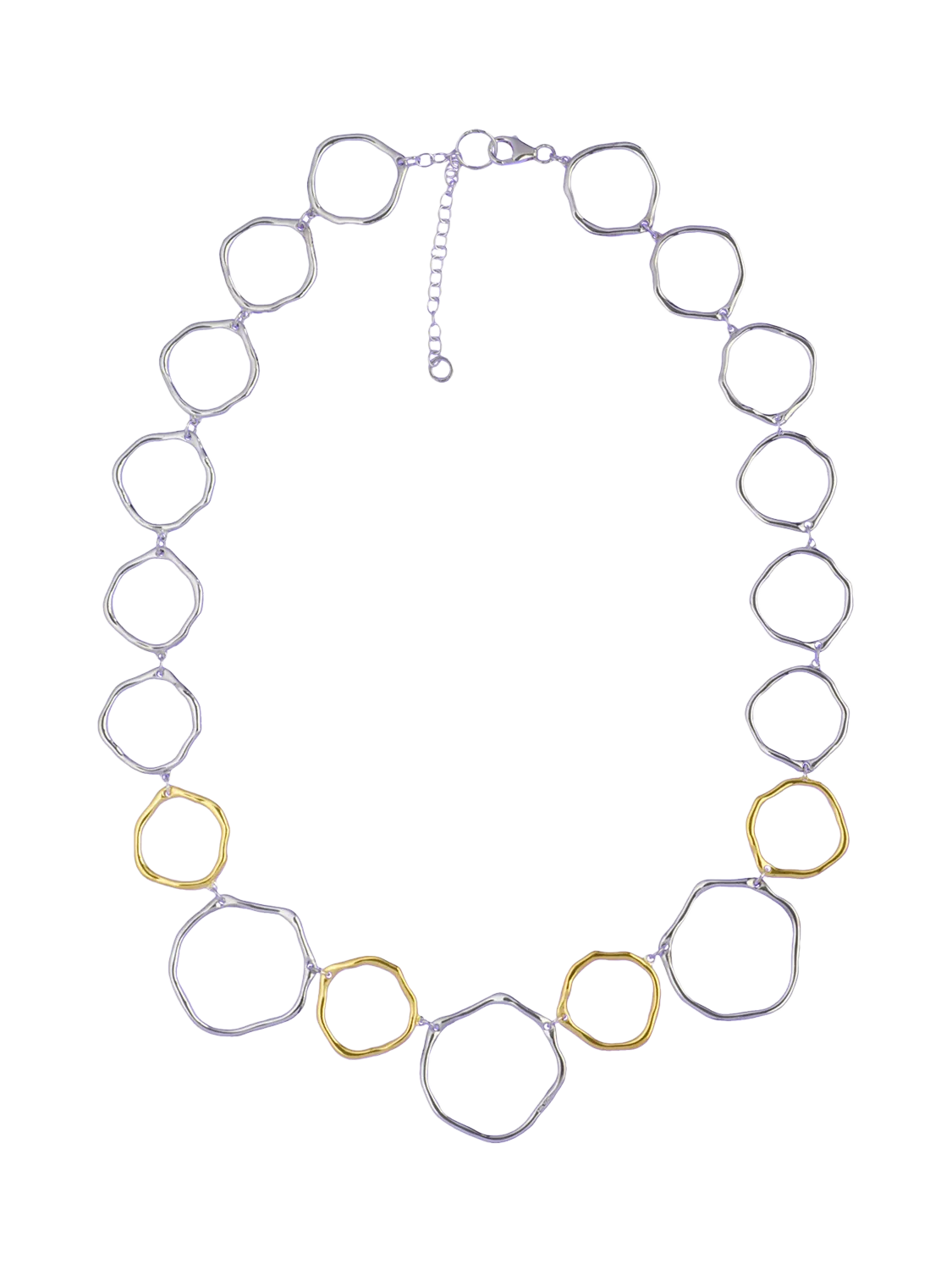 Nina B organic circles collar necklace 50cm - British product
