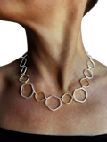 Nina B organic circles collar necklace 50cm - British product
