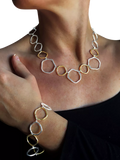 Nina B organic circles collar necklace 50cm - British product