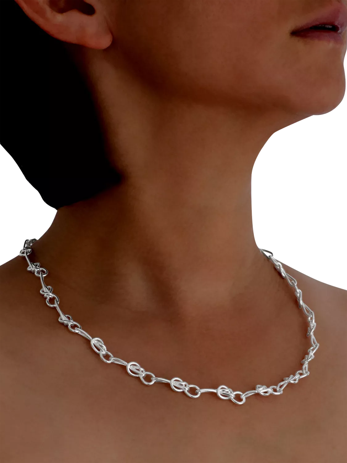 Nina B bowline collar necklace sterling silver 50cm - British product