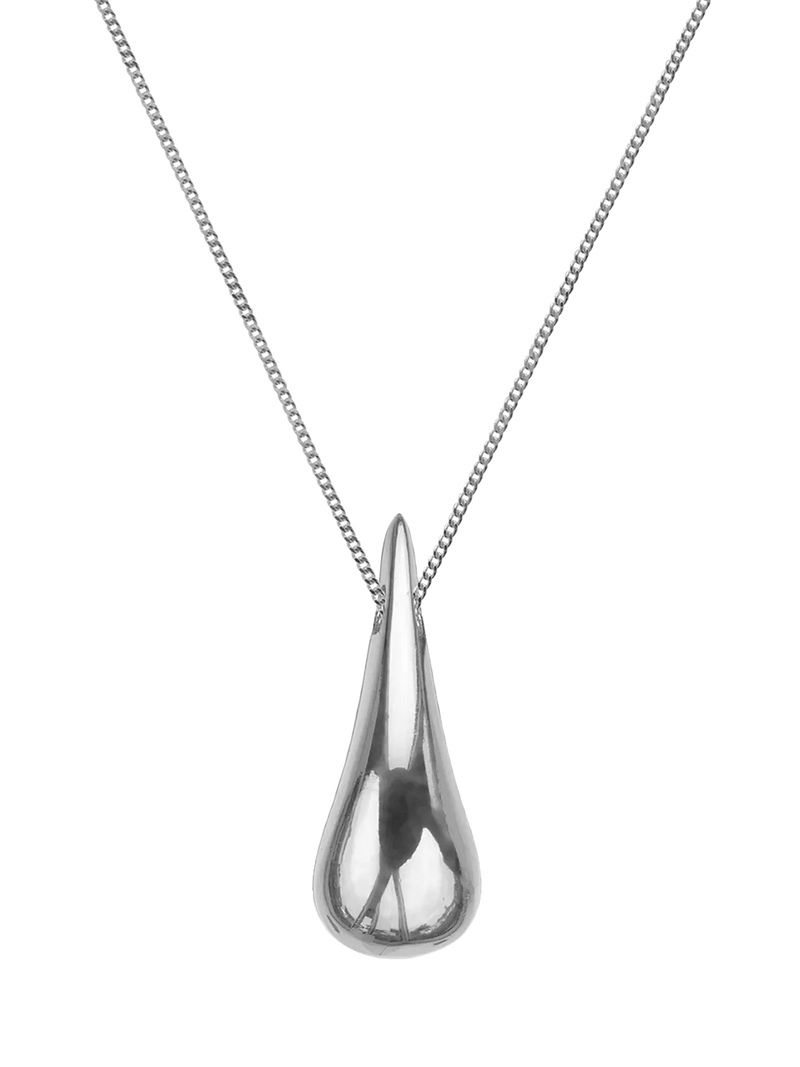 Nina B teardrop pendant necklace in silver, UK version