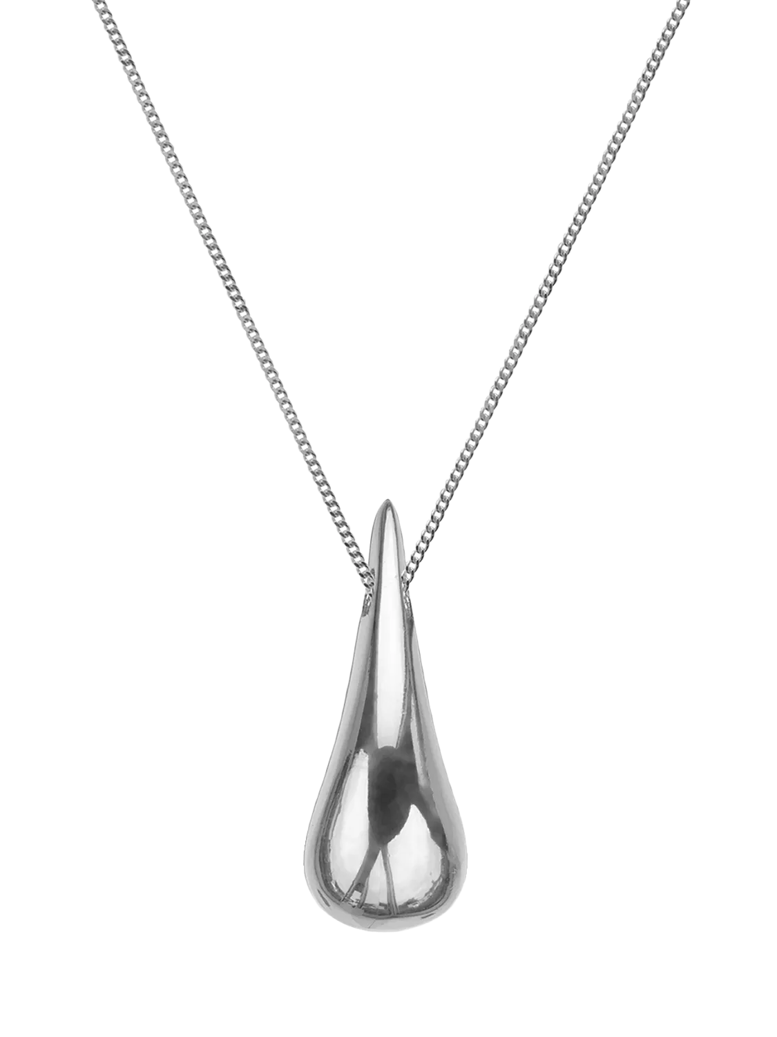 Nina B teardrop pendant necklace in silver, UK version