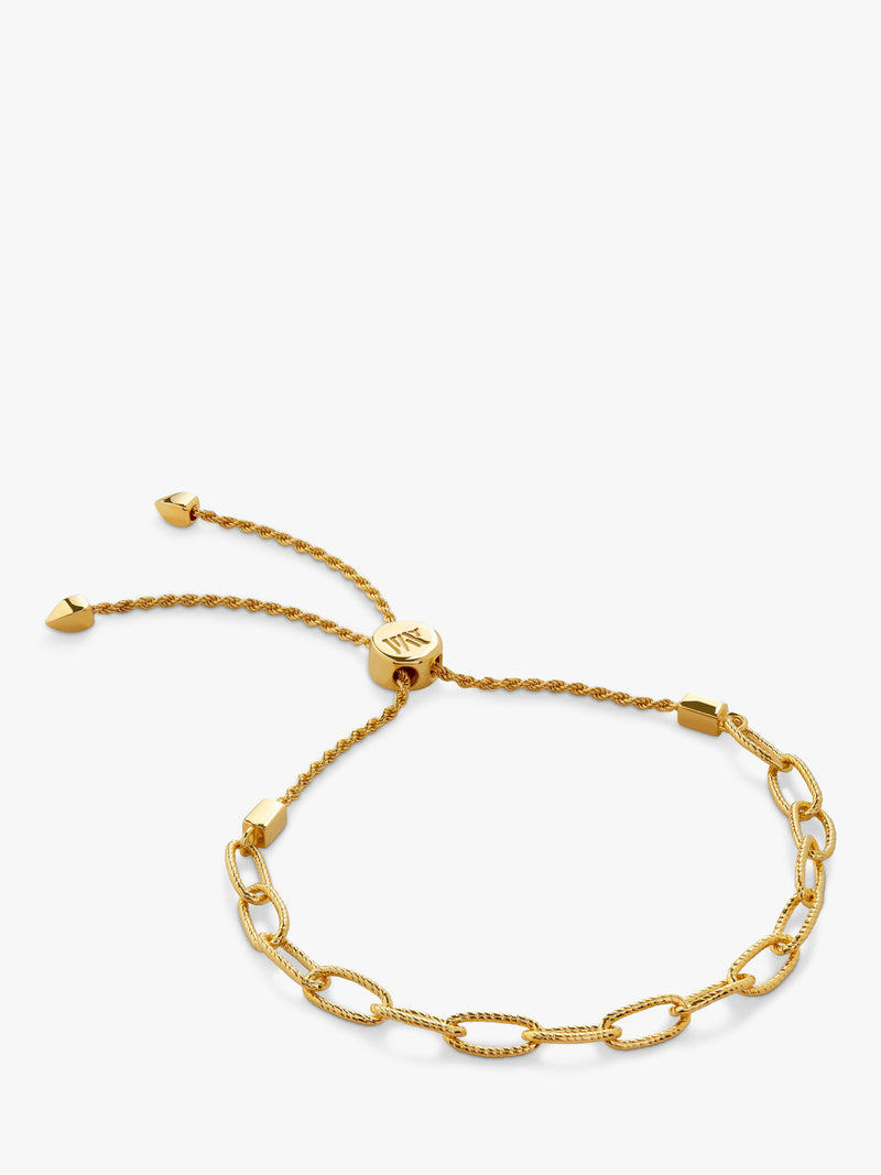 Monica Vinader gold vermeil chain link bracelet adjustable - British product