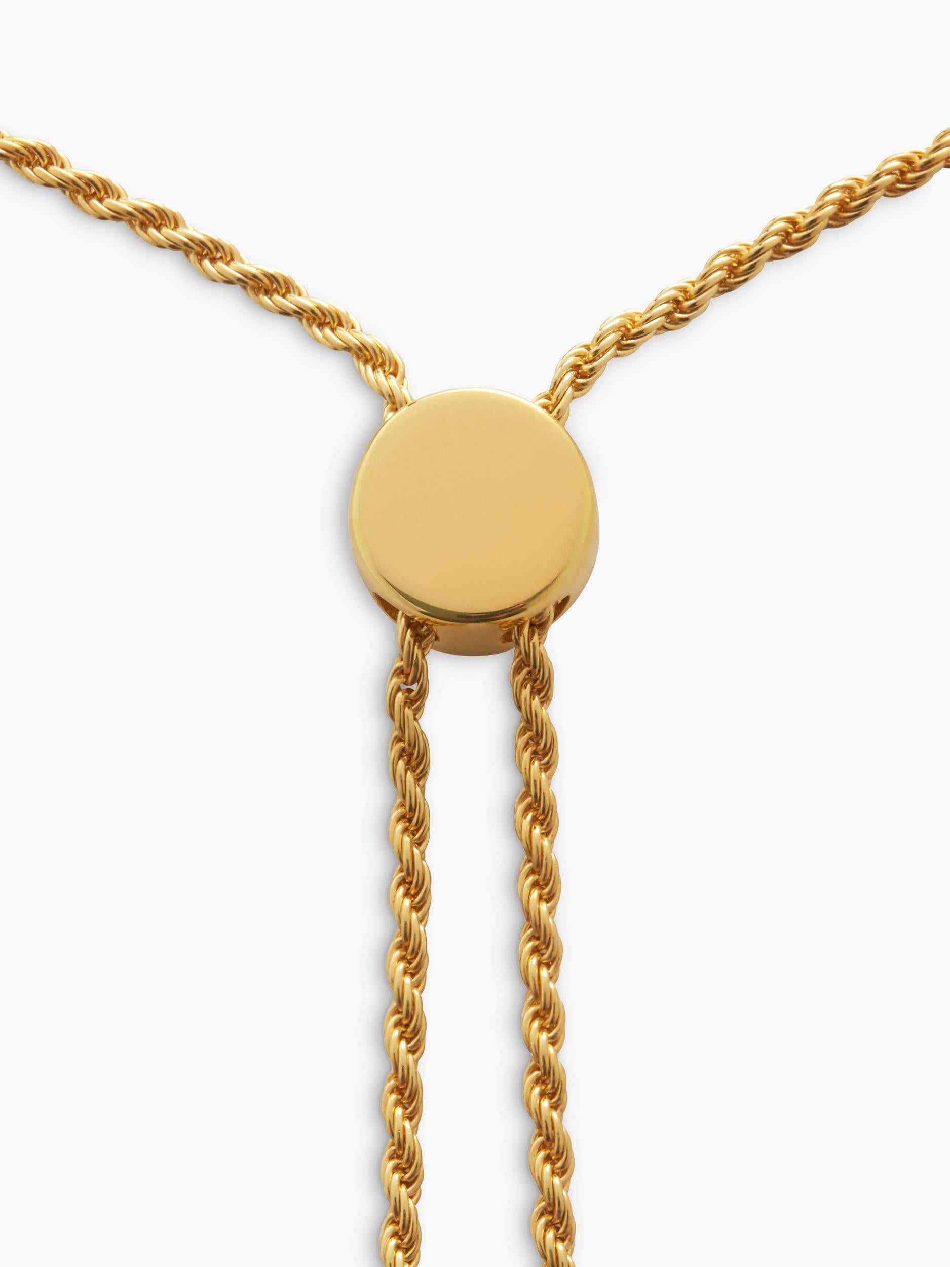 Monica Vinader gold vermeil chain link bracelet adjustable - British product