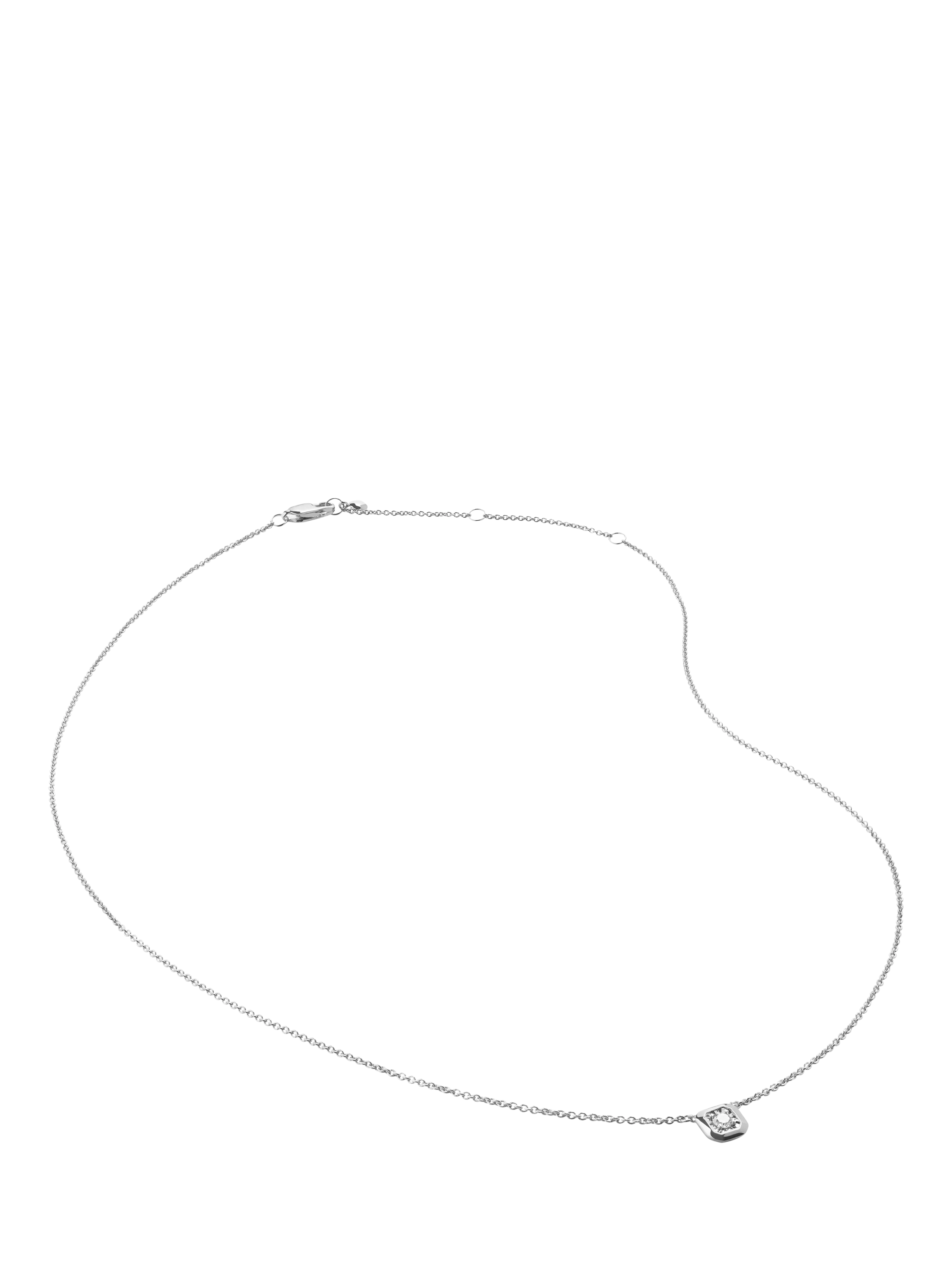 Monica Vinader solitaire lab grown diamond pendant necklace (British brand)