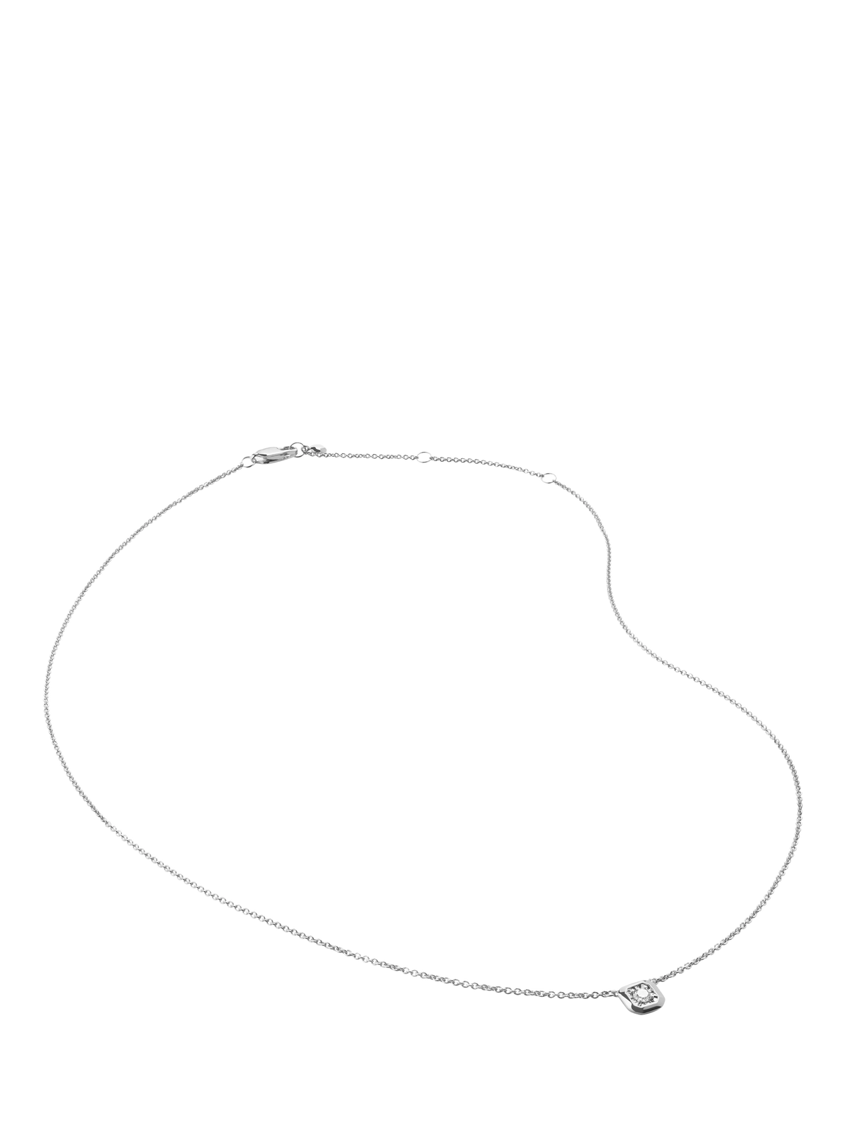 Monica Vinader solitaire lab grown diamond pendant necklace (British brand)