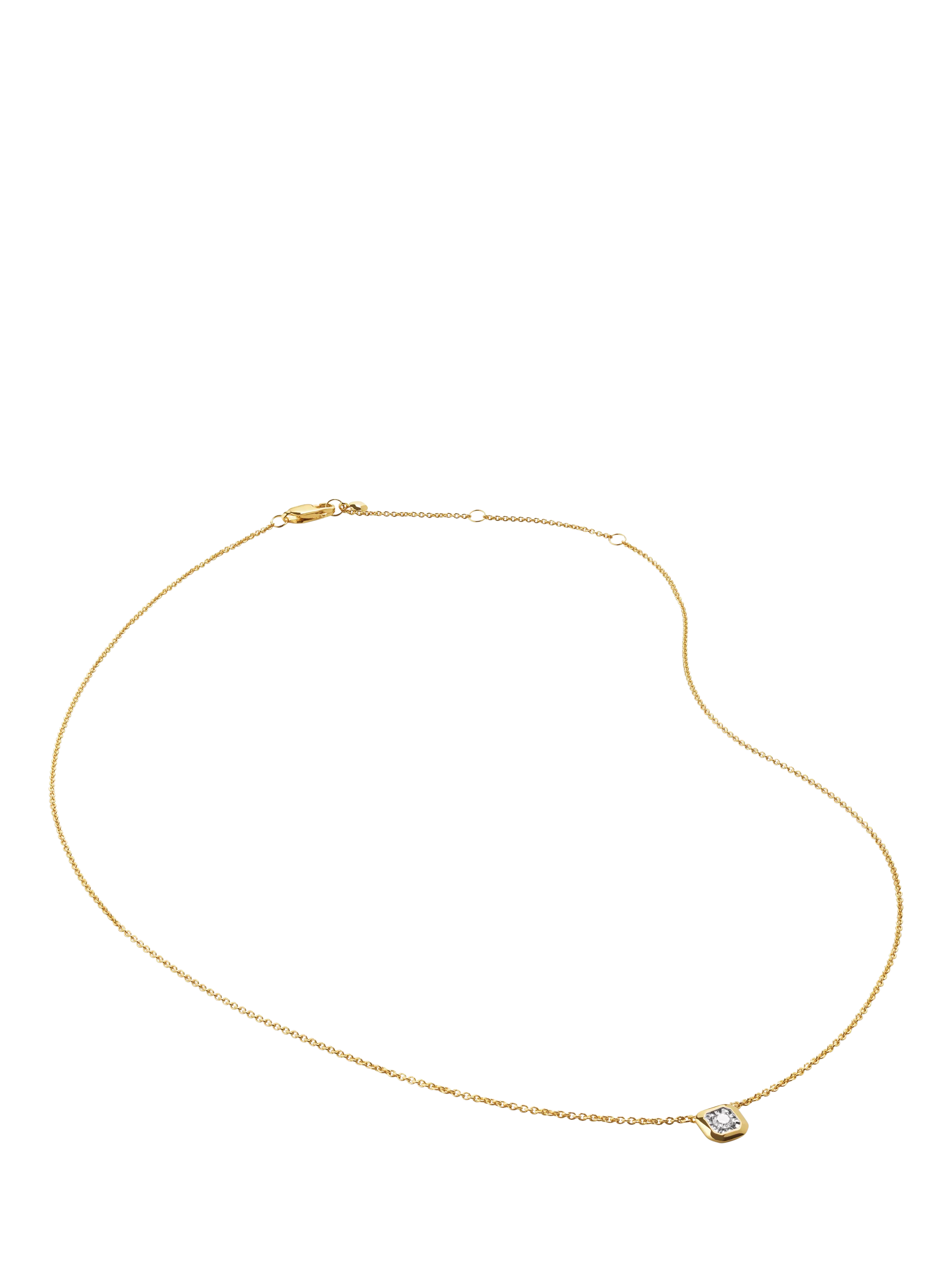 Monica Vinader Solitaire Lab Grown Diamond Pendant Necklace