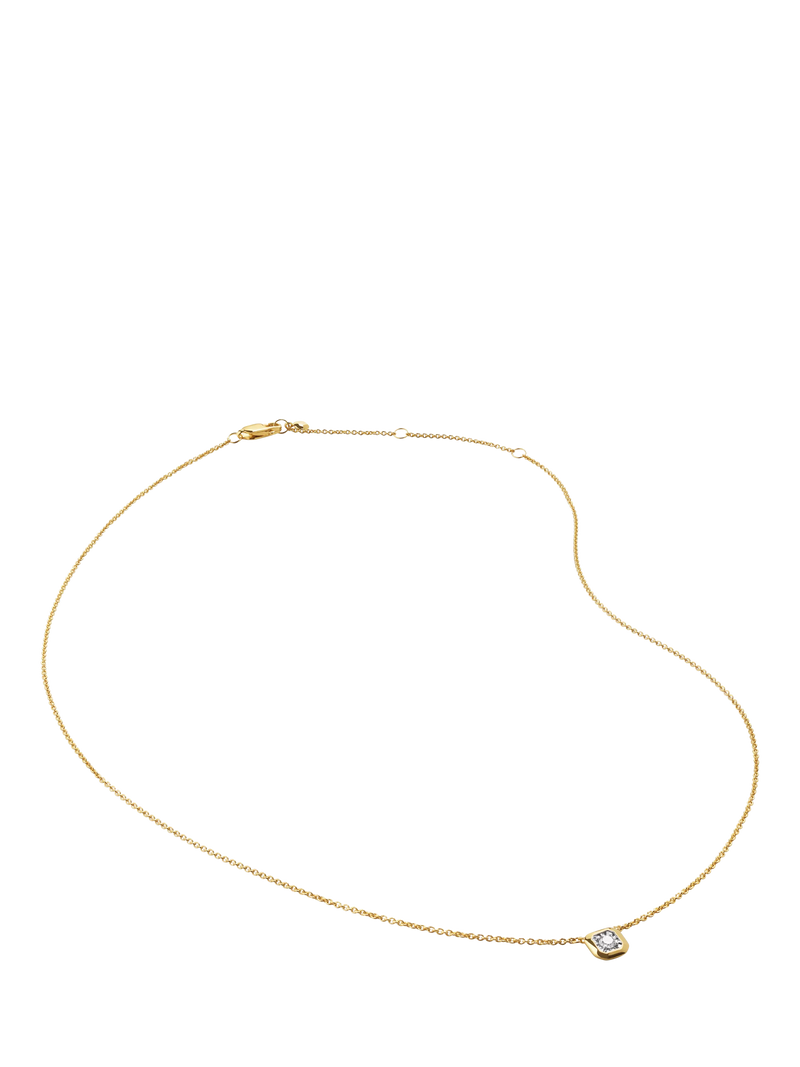 Monica Vinader Solitaire Lab Grown Diamond Pendant Necklace