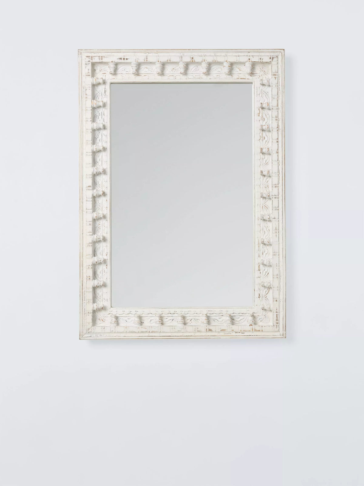 John Lewis Rajasthan carved wood wall mirror 70x50cm (British brand)