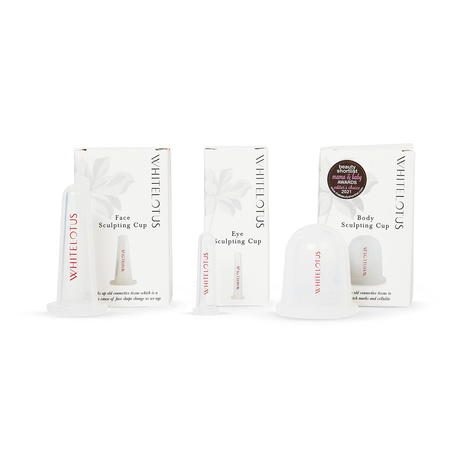 White Lotus Beauty cupping set 3-piece, imported from the UK