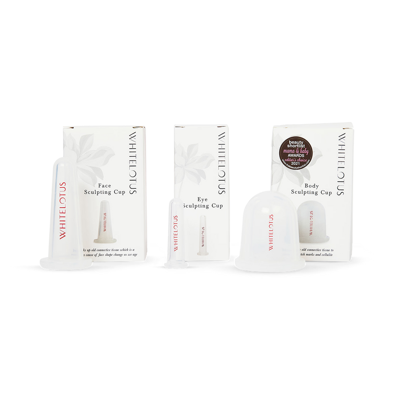 White Lotus Beauty cupping set 3-piece, imported from the UK