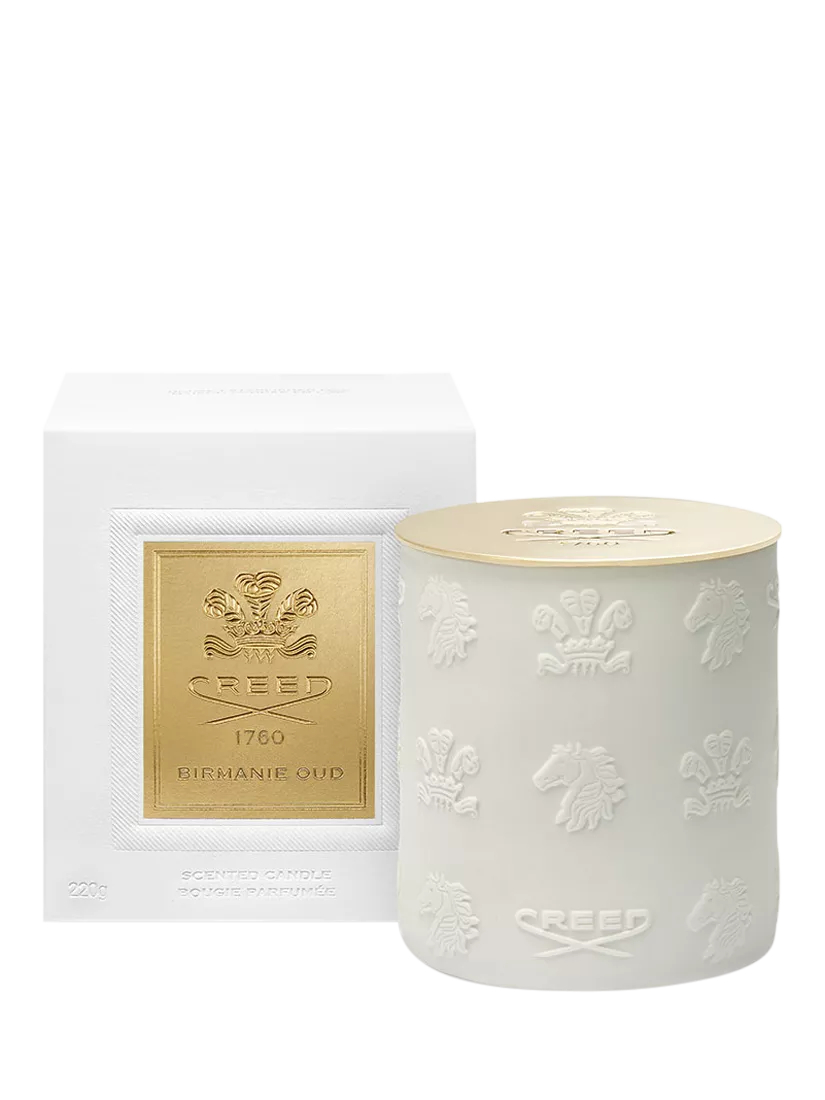 Creed Birmanie Oud scented candle in porcelain vessel 220g, UK version
