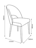 John Lewis dining chair green boucle (British brand)