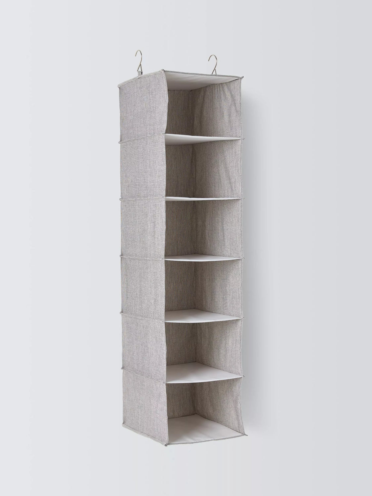 John Lewis polyester hanging shelves 6 compartments mid grey (British brand)