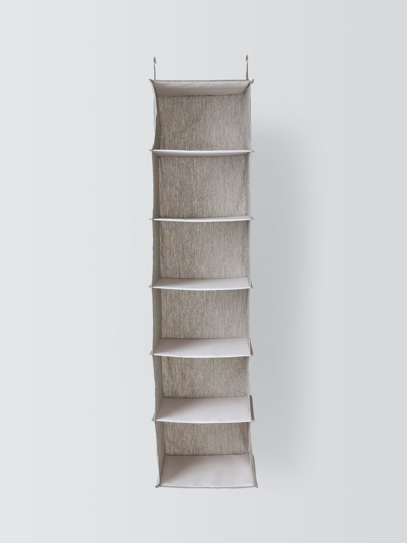 John Lewis polyester hanging shelves 6 compartments mid grey (British brand)