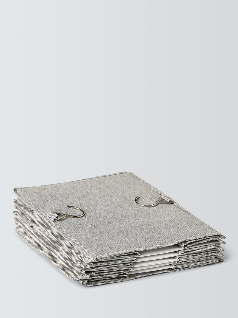 John Lewis polyester hanging shelves 6 compartments mid grey (British brand)