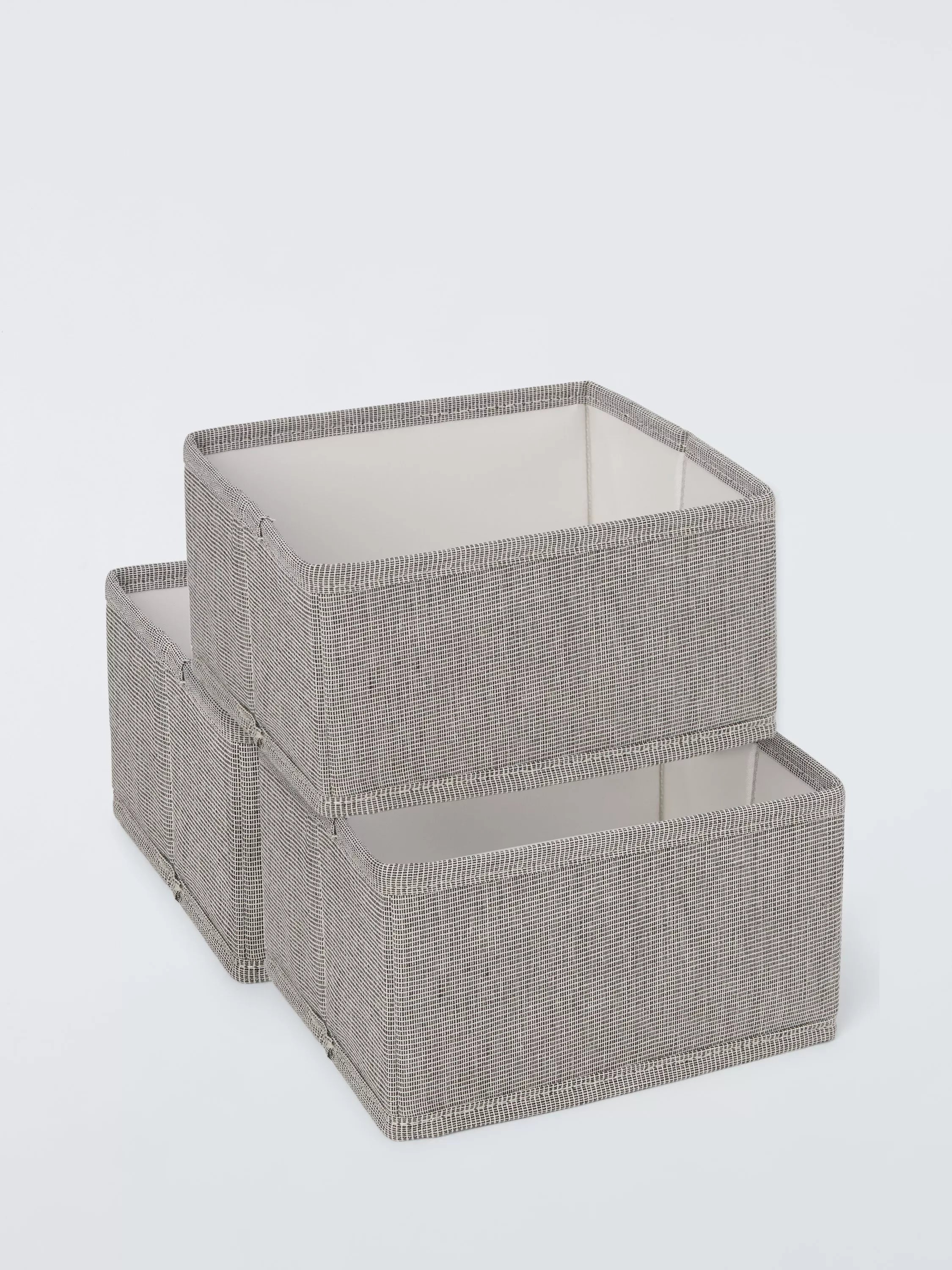 John Lewis mid grey storage box set of 3 - British product