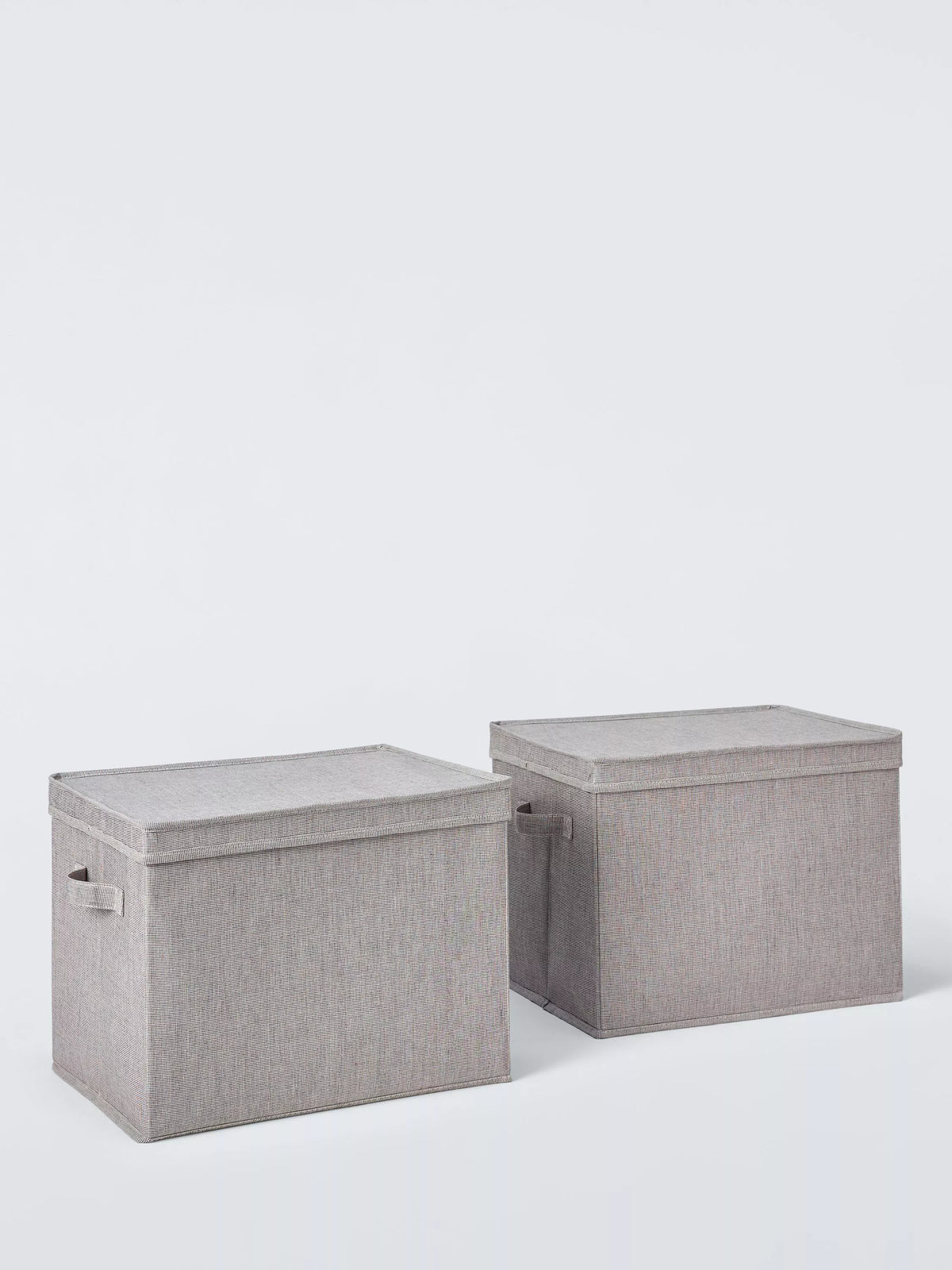 John Lewis collapsible lidded storage box set of 2 grey - British product