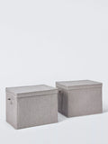 John Lewis collapsible lidded storage box set of 2 grey - British product