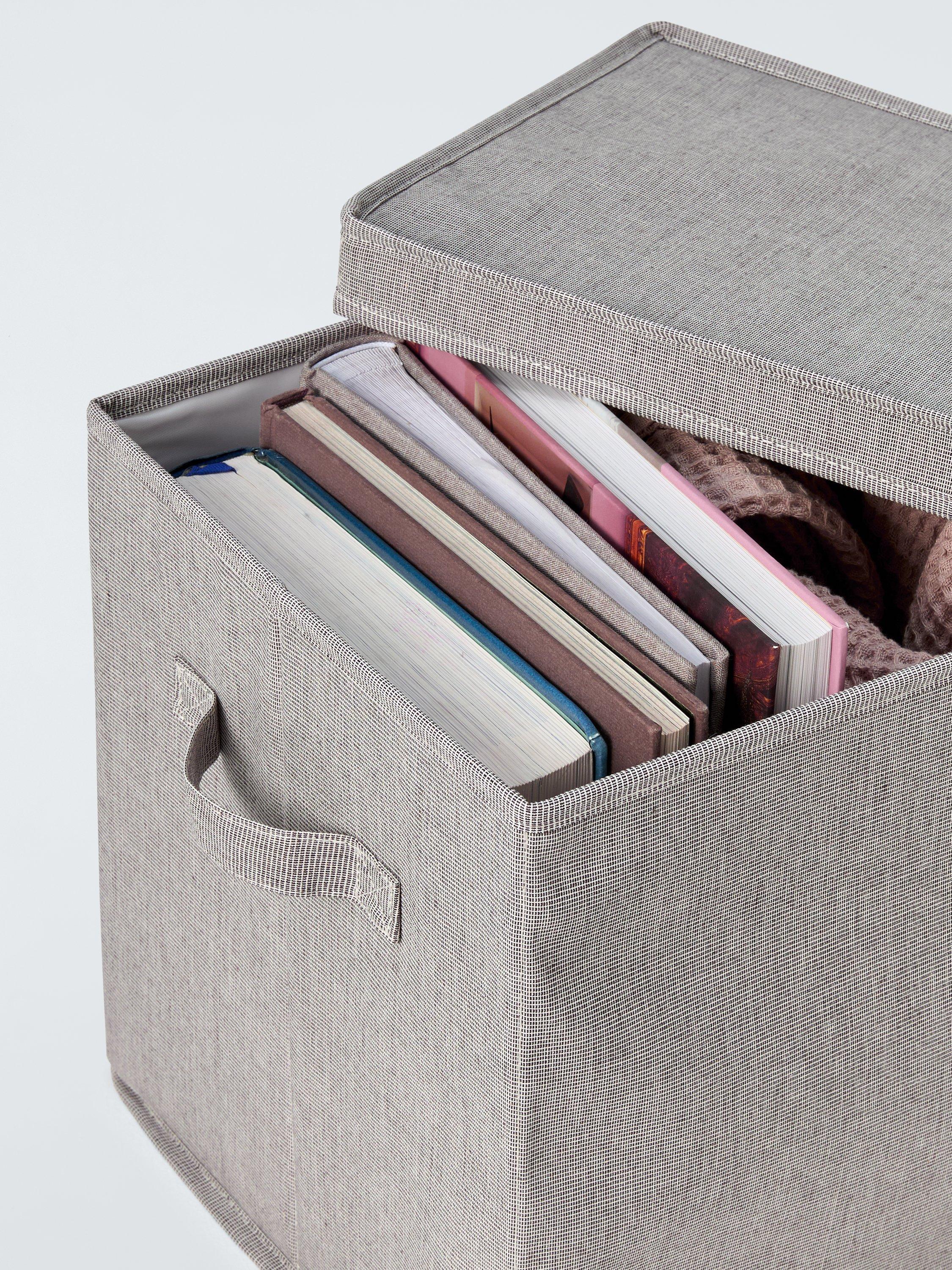 John Lewis collapsible lidded storage box set of 2 grey - British product