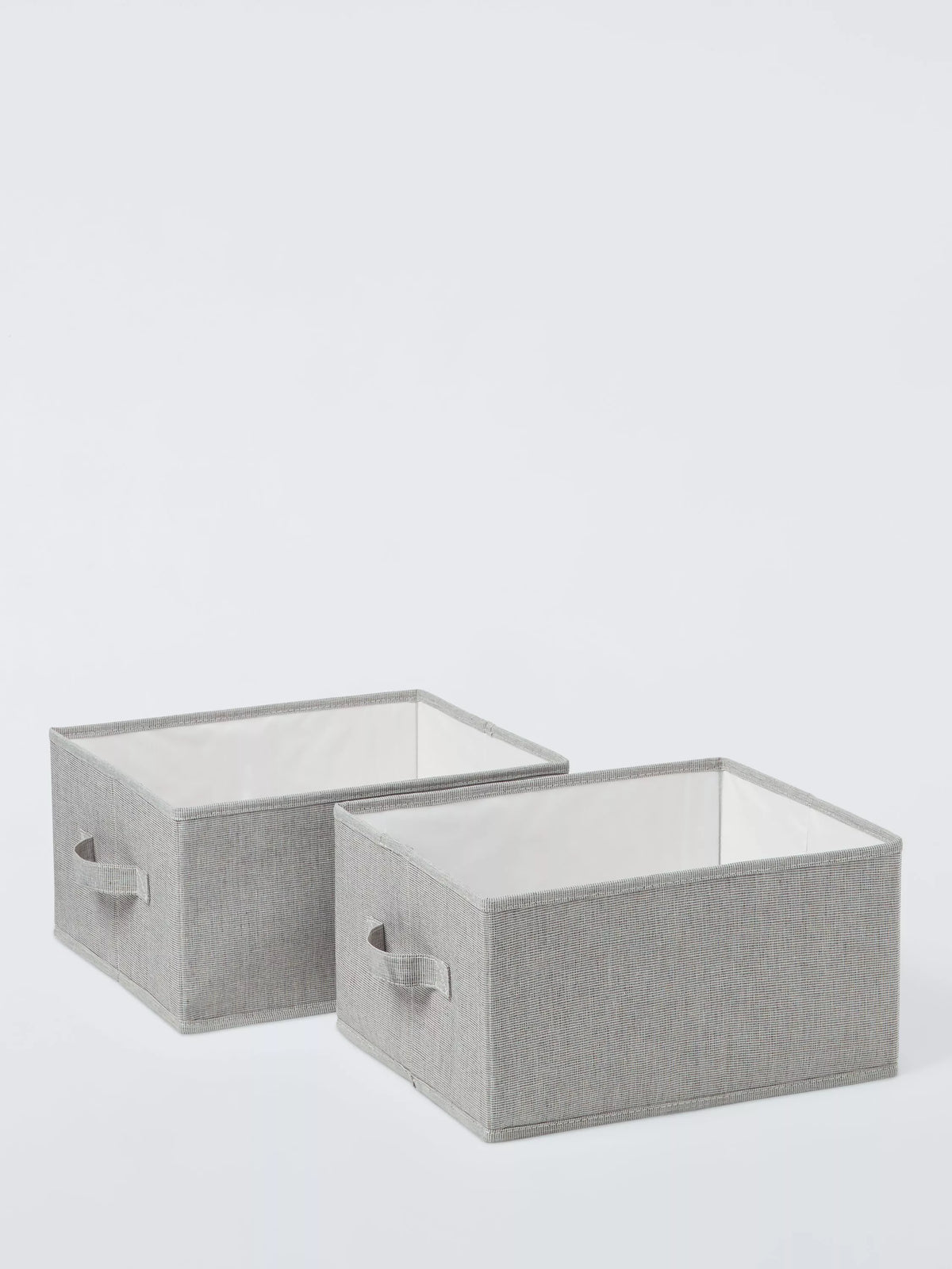 John Lewis storage boxes set of 2 mid grey, imported from the UK